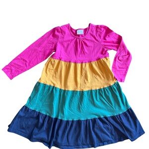 Hanna Andersson Twirl Power Dress in Pink Power Multi, size 8